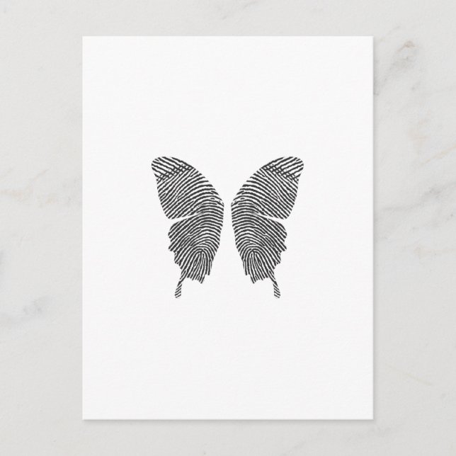 Finger Print Butterfly Wings Postcard (Front)