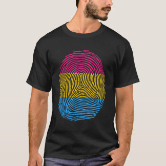 Finger Print Dna Support Lgbt Lgbtq Panual Flag T-Shirt