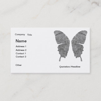 Finger Print Wings Business Card