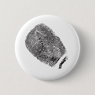Fingerprint 6 Cm Round Badge