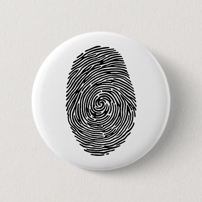 fingerprint 6 cm round badge (Front)
