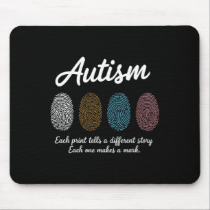 Fingerprint Autism Awareness Month Teachers Differ Mouse Mat