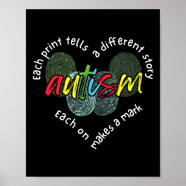 Fingerprint Autism Each Print Tells A Different St (Front)