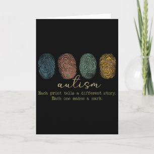 Fingerprint Autism Each Print Tells A Different St Card