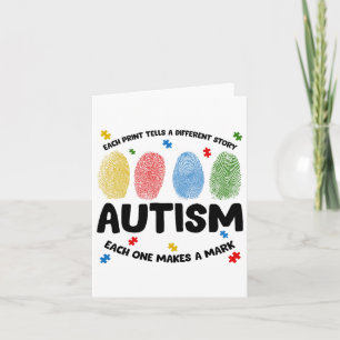 Fingerprint Autism Each Print Tells A Different St Card