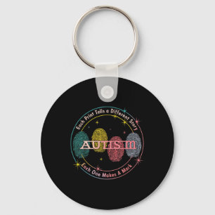 Fingerprint Autism Each Print Tells A Different St Key Ring