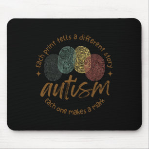 Fingerprint Autism Each Print Tells A Different St Mouse Mat