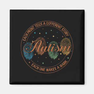 Fingerprint Autism Shirt Each Print Tells A Magnet