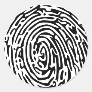 Fingerprint Background Classic Round Sticker