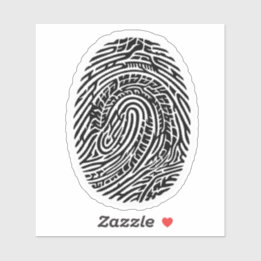 Fingerprint Biker Decal — Identity Vinyl Sticker