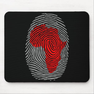 Fingerprint Black History Month Afro African Pride Mouse Mat