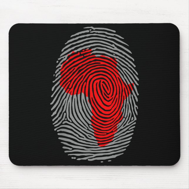Fingerprint Black History Month Afro African Pride Mouse Mat (Front)
