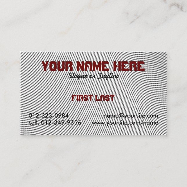 fingerprint business card (Front)