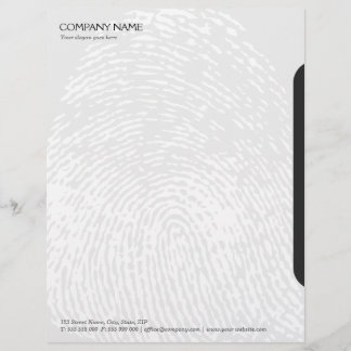 Fingerprint business letterhead template