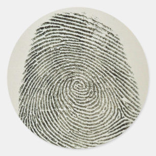 Fingerprint Classic Round Sticker