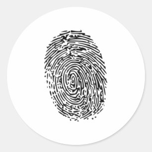 Fingerprint Classic Round Sticker