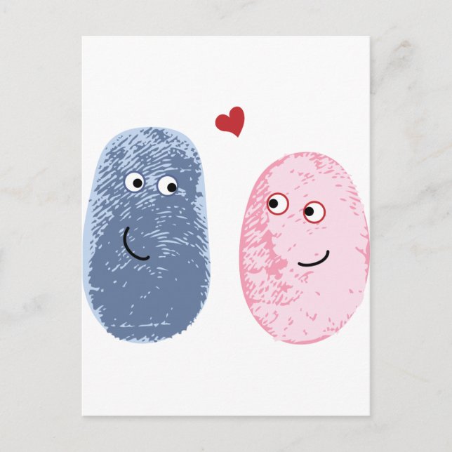 Fingerprint couple postcard (Front)