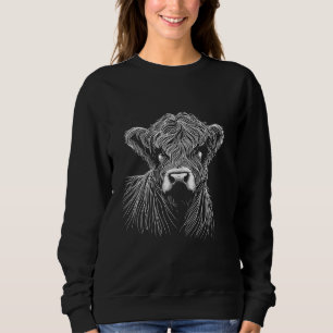 Fingerprint Cow Farmer Breeder - Belted Galloway C Sweatshirt