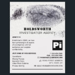 Fingerprint Design, Private Detective Investigator Flyer<br><div class="desc">Fingerprint Design,  Private Detective Investigator Flyer by The Business Card Store.</div>