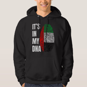 Fingerprint DNA Biometry Flag Arabic Emirates Hoodie