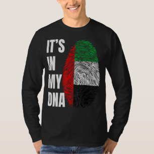 Fingerprint DNA Biometry Flag Arabic Emirates T-Shirt