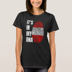 Fingerprint DNA Biometry Flag Austria T-Shirt