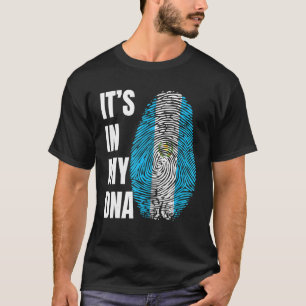 Fingerprint DNA Biometry Flag Guatemala T-Shirt