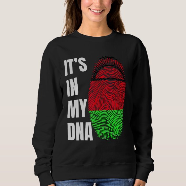 Fingerprint DNA Biometry Flag Malawi Sweatshirt (Front)