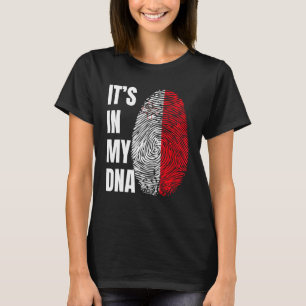 Fingerprint DNA Biometry Flag Malta T-Shirt
