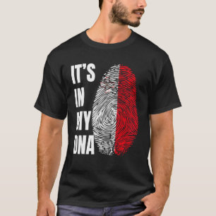 Fingerprint DNA Biometry Flag Malta T-Shirt