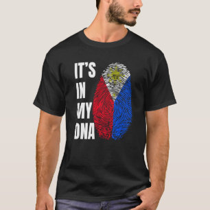 Fingerprint DNA Biometry Flag Philippines   T-Shirt