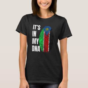 Fingerprint DNA Biometry Flag South Sudan T-Shirt