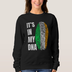 Fingerprint DNA Biometry Irish Flag Ireland Sweatshirt