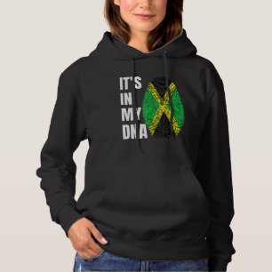 Fingerprint DNA Biometry Jamaican Flag Jamaica Hoodie