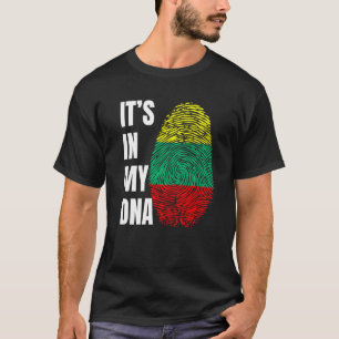Fingerprint DNA Biometry Lithuanian Flag Lithuania T-Shirt