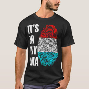Fingerprint DNA Biometry Luxembourg Flag Luxembour T-Shirt