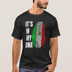 Fingerprint DNA Biometry Mexican Flag Mexico   T-Shirt