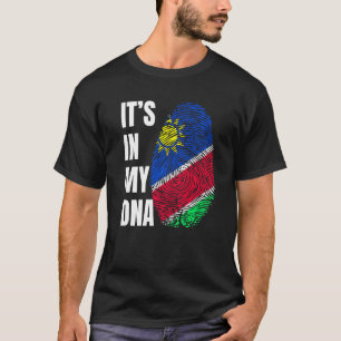 Fingerprint DNA Biometry Namibia Flag   T-Shirt
