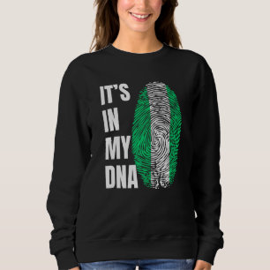 Fingerprint DNA Biometry Nigerian Flag Nigeria Sweatshirt