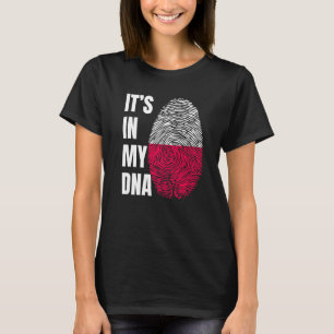 Fingerprint DNA Biometry Polish Flag Poland   T-Shirt