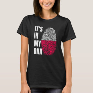 Fingerprint DNA Biometry Polish Flag Poland T-Shirt
