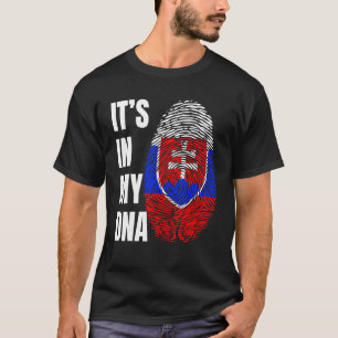Fingerprint DNA Biometry Slovakian Flag Slovakia T-Shirt