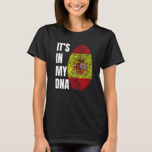 Fingerprint DNA Biometry Spanish Flag Spain T-Shirt