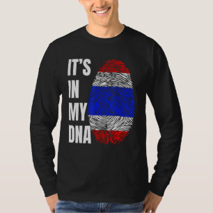 Fingerprint DNA Biometry Thai Flag Thailand T-Shirt