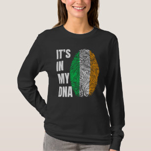 Fingerprint DNA St Patrick's Day Irish Flag Irelan T-Shirt