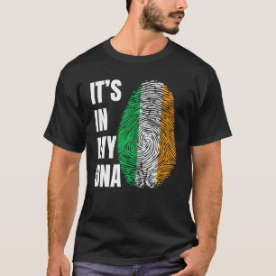 Fingerprint DNA St Patrick's Day Irish Flag Irelan T-Shirt