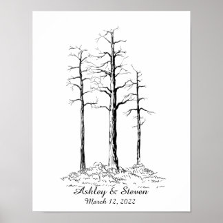 Fingerprint Forest Wedding Guestbook