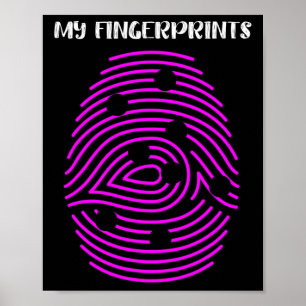 Fingerprint Fun T1d Type 1 Diabetes Awareness Wome Poster