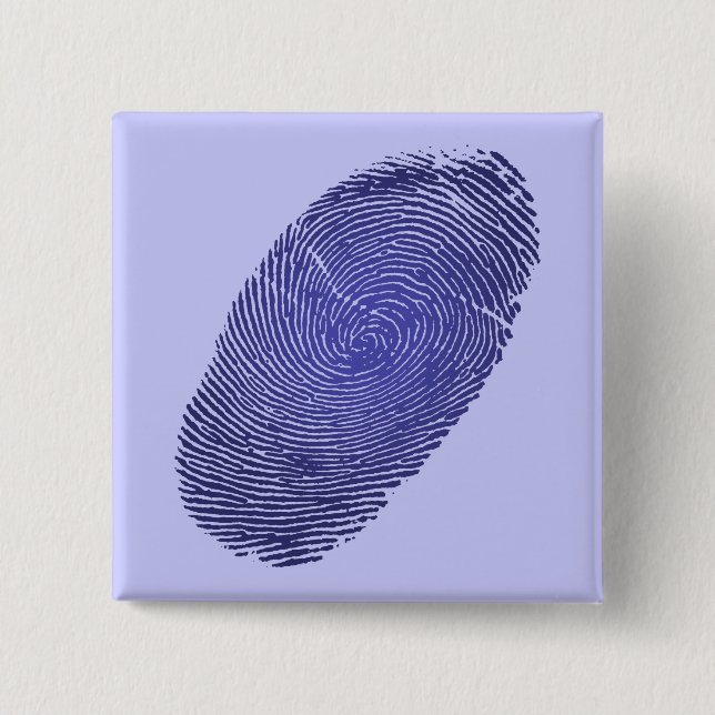 Fingerprint Graphic 15 Cm Square Badge (Front)