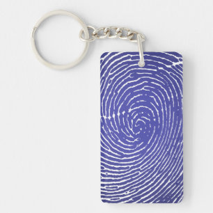 Fingerprint Graphic Key Ring